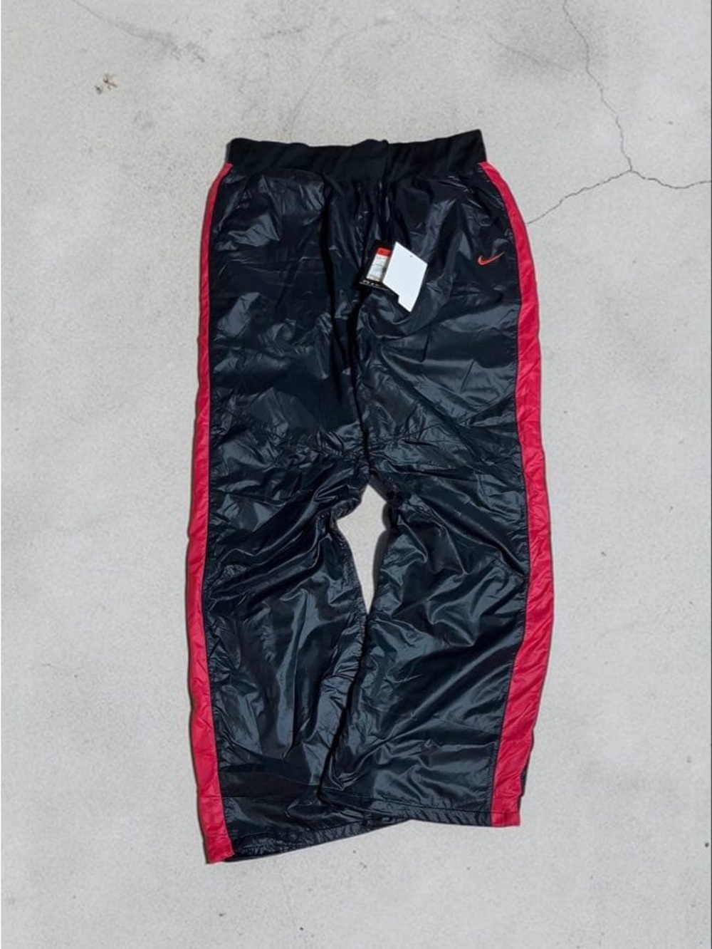 Nike Black Jogger Pants with Red Side Panels